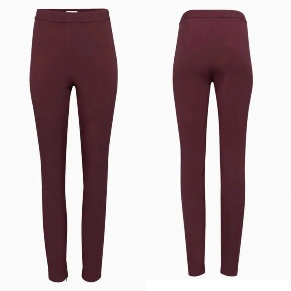 Aritzia Babaton High Waisted Serra pant in dark maroon women’s size 6